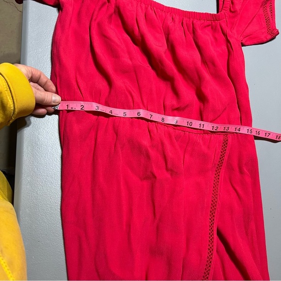 Lovers + Friends Red Off-The-Shoulder Maxi Dress Size XL Slit Elegant Glamorous - Picture 10 of 14